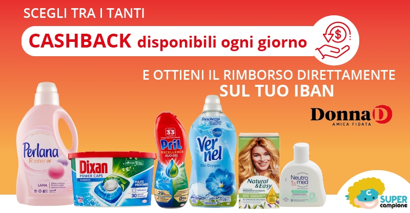 DonnaD: scopri i cashback disponibili ogni giorno